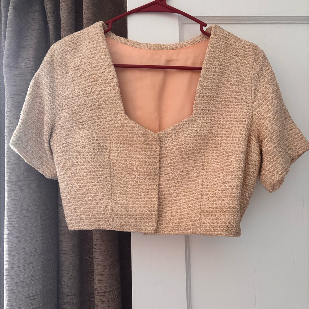 Elegant Cream and Gold Vintage 1940’s Women's Jacket